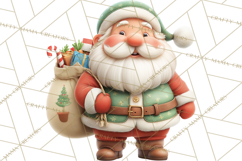 Santa’s Day Off Clipart PNG, Funny Christmas Illustrations Product Image 5