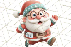 Santa’s Day Off Clipart PNG, Funny Christmas Illustrations Product Image 3