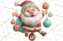 Santa’s Day Off Clipart PNG, Funny Christmas Illustrations Product Image 5