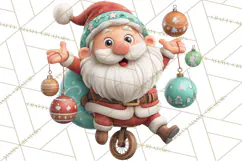 Santa’s Day Off Clipart PNG, Funny Christmas Illustrations Product Image 5