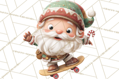Santa’s Day Off Clipart PNG, Funny Christmas Illustrations Product Image 2