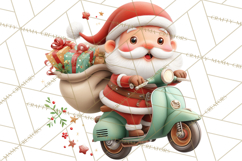 Santa’s Day Off Clipart PNG, Funny Christmas Illustrations Product Image 3