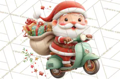 Santa’s Day Off Clipart PNG, Funny Christmas Illustrations Product Image 3