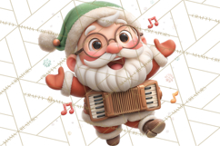Santa’s Day Off Clipart PNG, Funny Christmas Illustrations Product Image 4