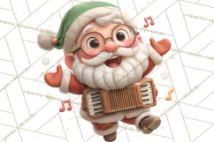 Santa’s Day Off Clipart PNG, Funny Christmas Illustrations Product Image 4