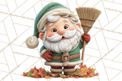 Santa’s Day Off Clipart PNG, Funny Christmas Illustrations Product Image 5