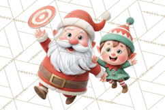 Santa’s Day Off Clipart PNG, Funny Christmas Illustrations Product Image 2