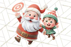 Santa’s Day Off Clipart PNG, Funny Christmas Illustrations Product Image 2