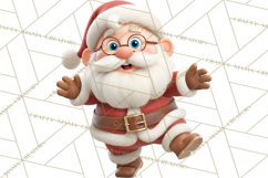 Santa’s Day Off Clipart PNG, Funny Christmas Illustrations Product Image 3