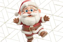 Santa’s Day Off Clipart PNG, Funny Christmas Illustrations Product Image 3