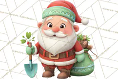 Santa’s Day Off Clipart PNG, Funny Christmas Illustrations Product Image 4