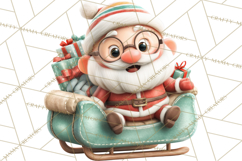 Santa’s Day Off Clipart PNG, Funny Christmas Illustrations Product Image 5