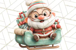Santa’s Day Off Clipart PNG, Funny Christmas Illustrations Product Image 5