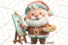 Santa’s Day Off Clipart PNG, Funny Christmas Illustrations Product Image 2