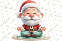 Santa’s Day Off Clipart PNG, Funny Christmas Illustrations Product Image 4