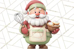 Santa’s Day Off Clipart PNG, Funny Christmas Illustrations Product Image 5