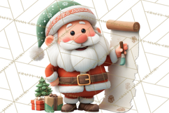 Santa’s Day Off Clipart PNG, Funny Christmas Illustrations Product Image 3
