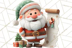 Santa’s Day Off Clipart PNG, Funny Christmas Illustrations Product Image 3