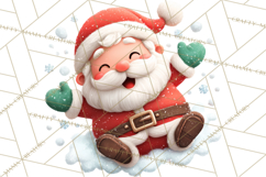 Santa’s Day Off Clipart PNG, Funny Christmas Illustrations Product Image 2