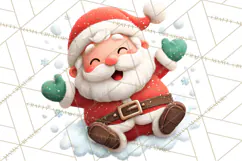 Santa’s Day Off Clipart PNG, Funny Christmas Illustrations Product Image 2