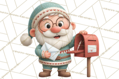 Santa’s Day Off Clipart PNG, Funny Christmas Illustrations Product Image 3