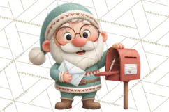 Santa’s Day Off Clipart PNG, Funny Christmas Illustrations Product Image 3