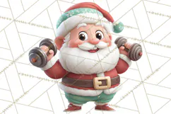 Santa’s Day Off Clipart PNG, Funny Christmas Illustrations Product Image 5