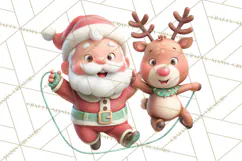 Santa’s Day Off Clipart PNG, Funny Christmas Illustrations Product Image 2