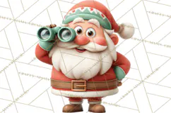 Santa’s Day Off Clipart PNG, Funny Christmas Illustrations Product Image 4