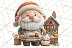 Santa’s Day Off Clipart PNG, Funny Christmas Illustrations Product Image 5