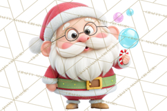 Santa’s Day Off Clipart PNG, Funny Christmas Illustrations Product Image 2