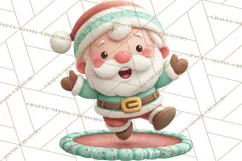Santa’s Day Off Clipart PNG, Funny Christmas Illustrations Product Image 3