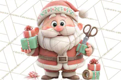 Santa’s Day Off Clipart PNG, Funny Christmas Illustrations Product Image 4