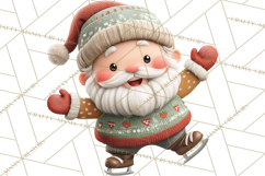 Santa’s Day Off Clipart PNG, Funny Christmas Illustrations Product Image 4