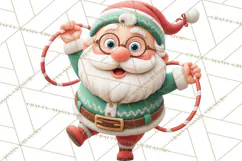 Santa’s Day Off Clipart PNG, Funny Christmas Illustrations Product Image 5