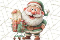 Santa’s Day Off Clipart PNG, Funny Christmas Illustrations Product Image 2
