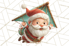 Santa’s Day Off Clipart PNG, Funny Christmas Illustrations Product Image 3