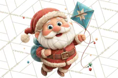 Santa’s Day Off Clipart PNG, Funny Christmas Illustrations Product Image 4