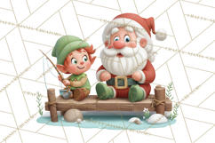 Santa’s Day Off Clipart PNG, Funny Christmas Illustrations Product Image 5