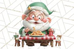 Santa’s Day Off Clipart PNG, Funny Christmas Illustrations Product Image 3