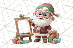 Santa’s Day Off Clipart PNG, Funny Christmas Illustrations Product Image 4