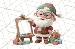 Santa’s Day Off Clipart PNG, Funny Christmas Illustrations Product Image 4