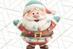 Santa’s Day Off Clipart PNG, Funny Christmas Illustrations Product Image 5