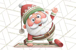 Santa’s Day Off Clipart PNG, Funny Christmas Illustrations Product Image 2
