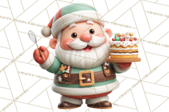 Santa’s Day Off Clipart PNG, Funny Christmas Illustrations Product Image 4