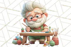 Santa’s Day Off Clipart PNG, Funny Christmas Illustrations Product Image 5