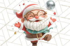 Santa’s Day Off Clipart PNG, Funny Christmas Illustrations Product Image 2