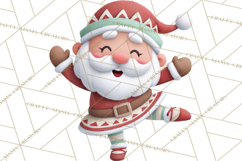 Santa’s Day Off Clipart PNG, Funny Christmas Illustrations Product Image 3