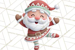 Santa’s Day Off Clipart PNG, Funny Christmas Illustrations Product Image 3