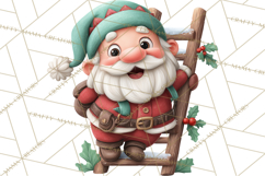 Santa’s Day Off Clipart PNG, Funny Christmas Illustrations Product Image 5